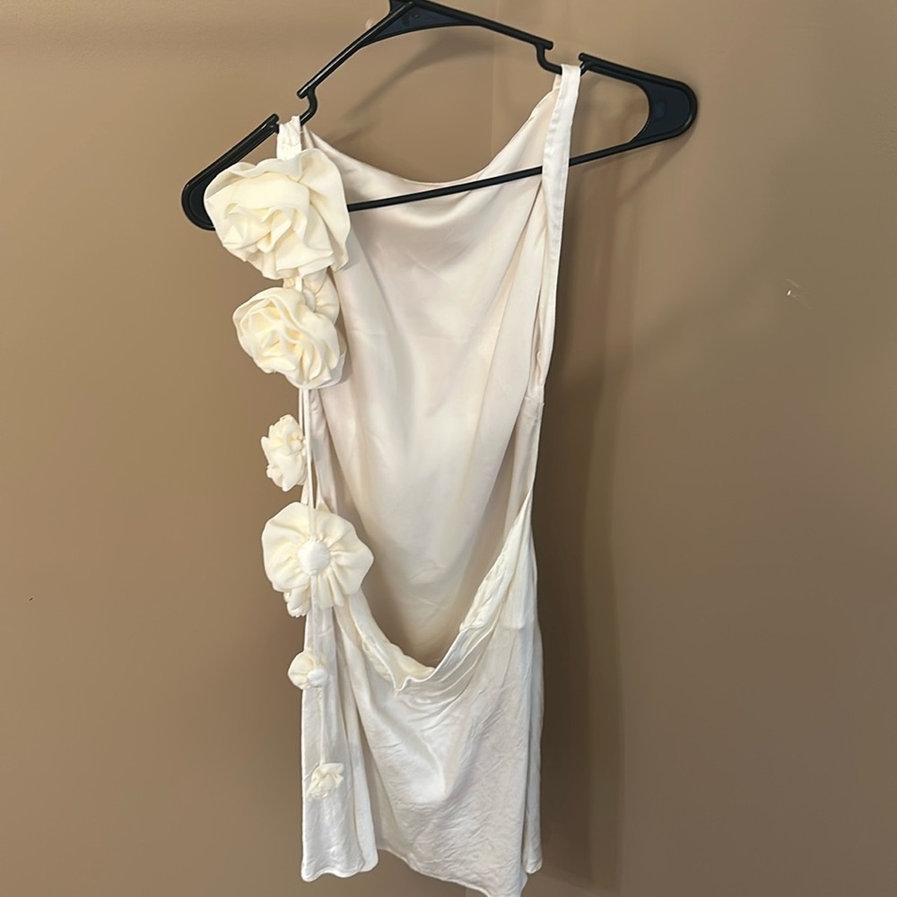 Lovers and friends mini satin white dress size small